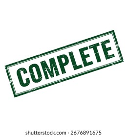 green stamp marked complete for official document validation purposes