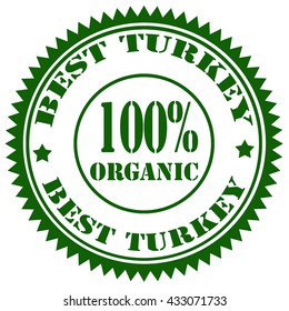 Green stamp with text Best Turkey,vector illustration