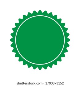 Green Stamps vector icon isolated on blank background