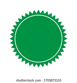 Icono vectorial de sellos verdes aislado en fondo en blanco