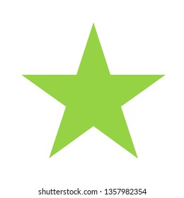 green star basic simple shapes isolated on white background, geometric star icon, 2d shape symbol star, clip art geometric star shape for kids learning