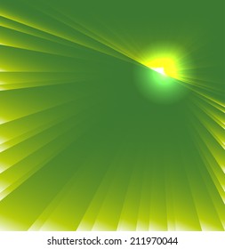 Green star burst background