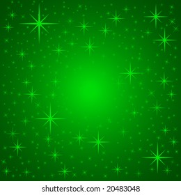 Green Star Field Background