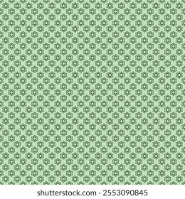  Green Star Geometric Seamless Pattern