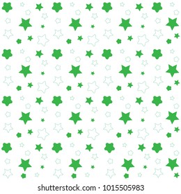 green star on the white background