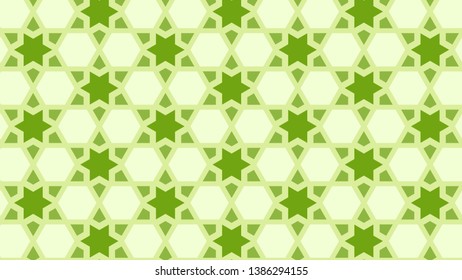 Green Star Pattern Background Vector Art