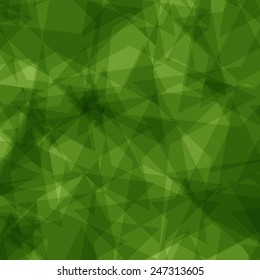Green star polygon abstract background
