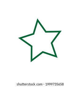 ILUSTRACIÓN DEL VECTOR DE ARTE DE LA ESTRELLA VERDE SIMPLE