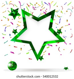 green star with space for text