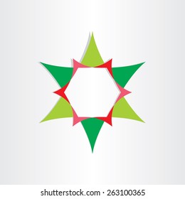 green star with text box design element