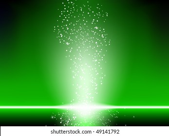Green Stars Background. Editable Vector Image