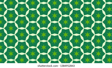 Green Stars Background Pattern Design