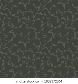 Green Stars brush stroke seamless pattern background for fashion textiles, graphics