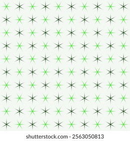 Green Stars Geometric Pattern Modern Shapes Background