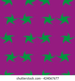 Green stars geometric seamless pattern. Fashion graphic design. Vector illustr