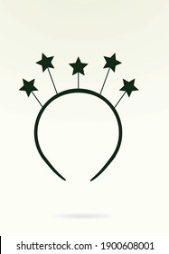 Green stars headband. vector illustration