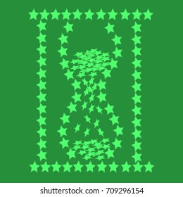 Green stars on a dark green background