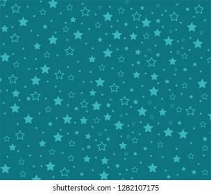 green stars sky pattern vector