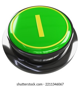 green start on push button transparent background design