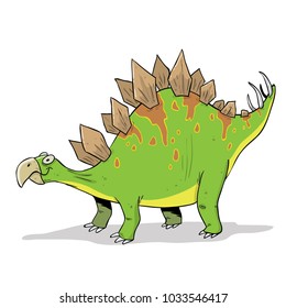 Green Stegosaurus dinosaur