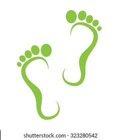 green step icon isolated on white background. vector illustration