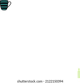 Green stick perfume, illustration, vector on a white background.