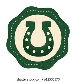 green sticker horseshoe decoration art