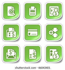 Green sticker with icon 14