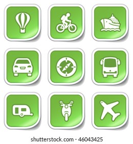 Green sticker with icon 20