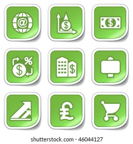 Green sticker with icon 23