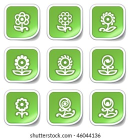Green sticker with icon 33