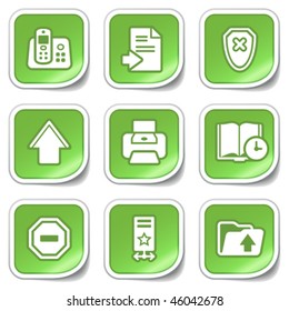 Green sticker with icon 4