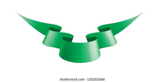 green sticker on white background. Vector illustration