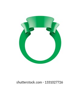 green sticker on white background. Vector illustration