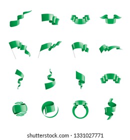 green sticker on white background. Vector illustration