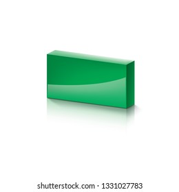 green sticker on white background. Vector illustration
