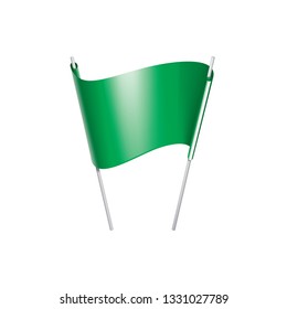 green sticker on white background. Vector illustration