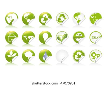 green sticker set
