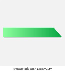 Green Sticker with shadow. Vector.