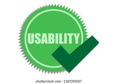 Green sticker for usability guarantee.