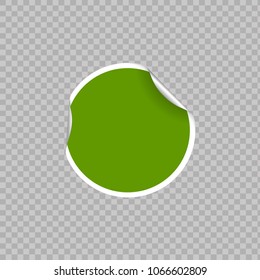 Green sticker. Vector Illustration.