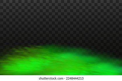 Green stink bad smell, smoke or poison gases,chemical toxic vapour.Vector realistic set of stench breath or sweat odor isolated on transparent checkered background.
