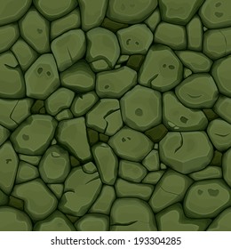 Green stone seamless background. Vector illustration