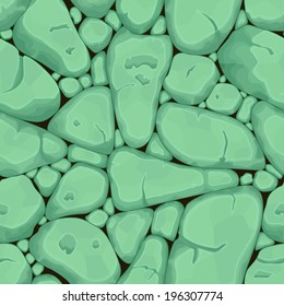 Green stone seamless background. Vector illustration