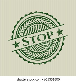 Green Stop with rubber seal texture