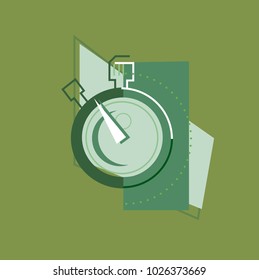 Green Stop Watch