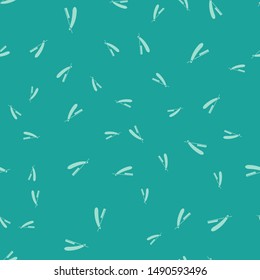 Green Straight razor icon isolated seamless pattern on green background. Barbershop symbol.  Vector Illustration