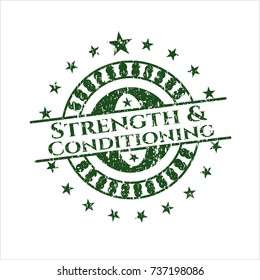 Green Strength and Conditioning distress rubber stamp