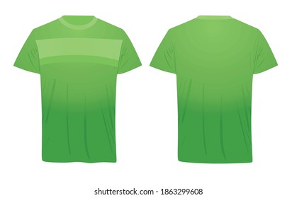 Green strip t shirt. vector