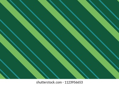 Green stripe background. Seamless pattern with slanted, diagonal lines. Vector illustration